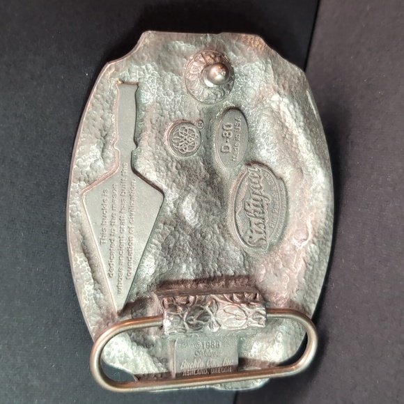 1988 Mason Siskiyou Buckle Co.Fine Pewter Men's Belt Buckle. - Picture 3 of 10